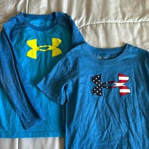 2 boy’s UA shirts
